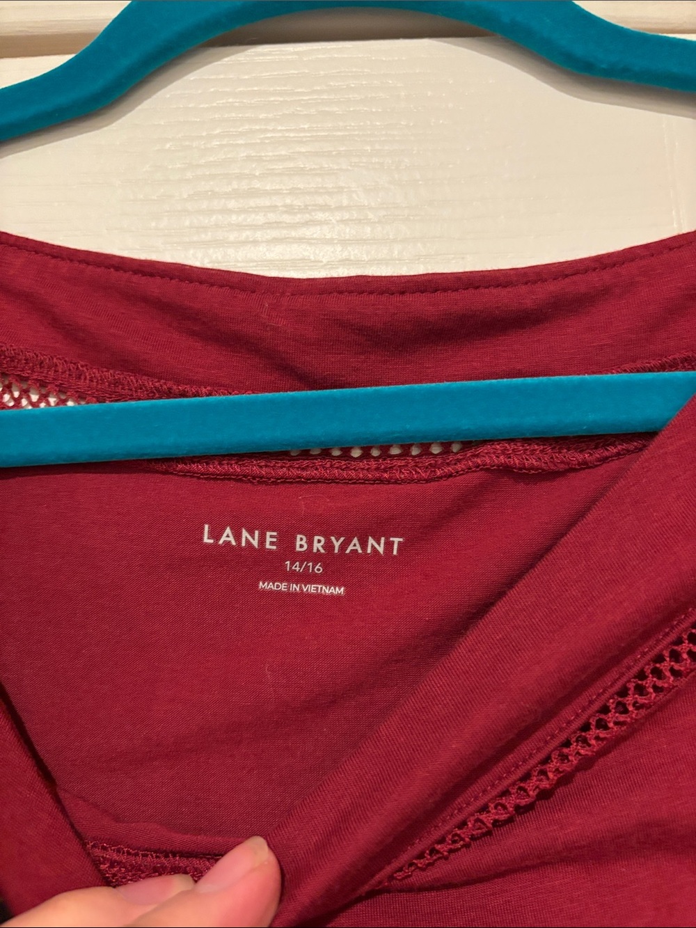 Lane Bryant Burgundy & Printed Short Sleeve Tees - Size 14/16 - Picture 3 of 7